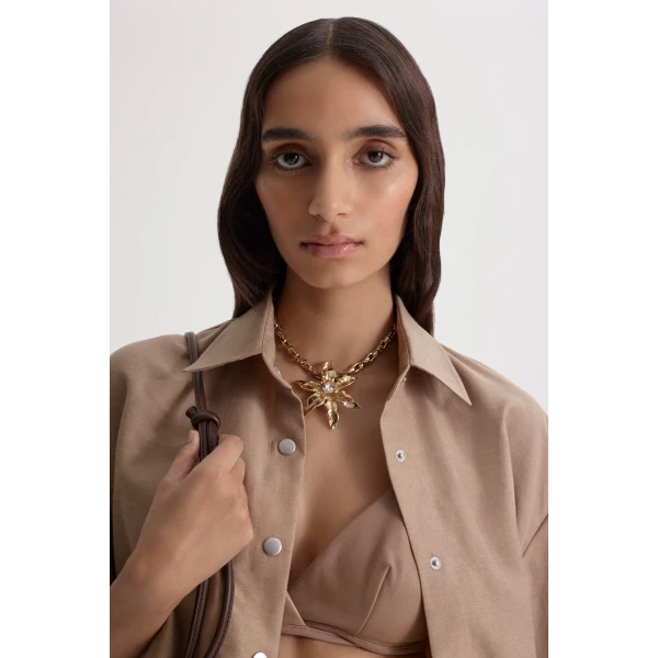 Scanlan Theodore Linen Textured Soft Short in Camel