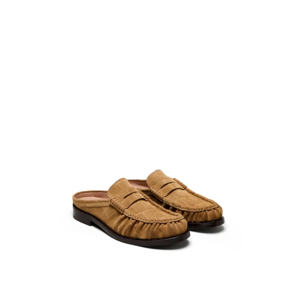 Scanlan Theodore Loafer Mule 3 in Camel | Mules | Coveti