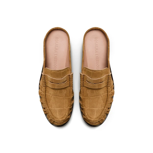 Scanlan Theodore Loafer Mule 3 in Camel | Mules | Coveti