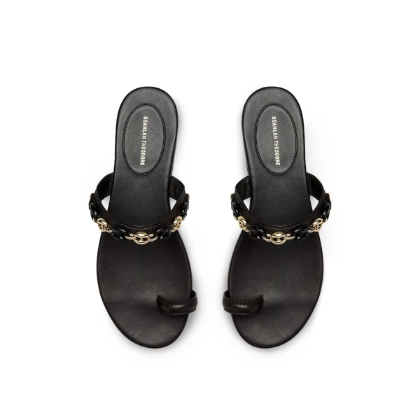 Scanlan Theodore Marine Link Chain Flat Sandal in Chocolate | Sandals | Coveti