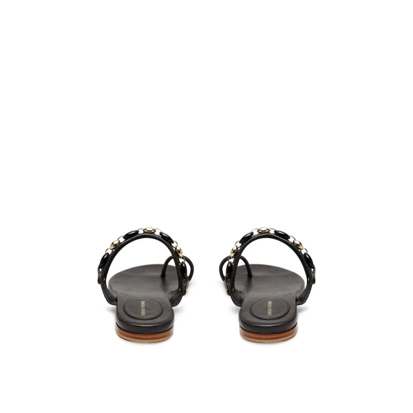Scanlan Theodore Marine Link Chain Flat Sandal in Chocolate | Sandals | Coveti