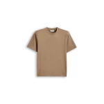 Scanlan Theodore Mercerised Shoulder Pad Tee in Sandstone | Tops | Coveti
