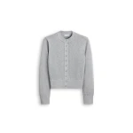 Scanlan Theodore Metallic Knit Cardigan in Silver | Cardigan | Coveti