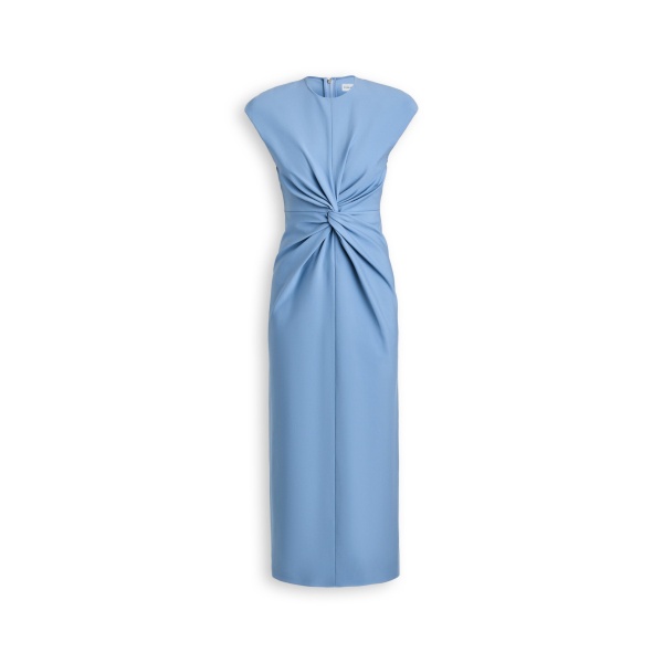 Scanlan Theodore Milano Turban Pencil Dress in Lapis Blue