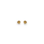 Scanlan Theodore Mini Poppy Studs in Light Gold | Earrings | Coveti