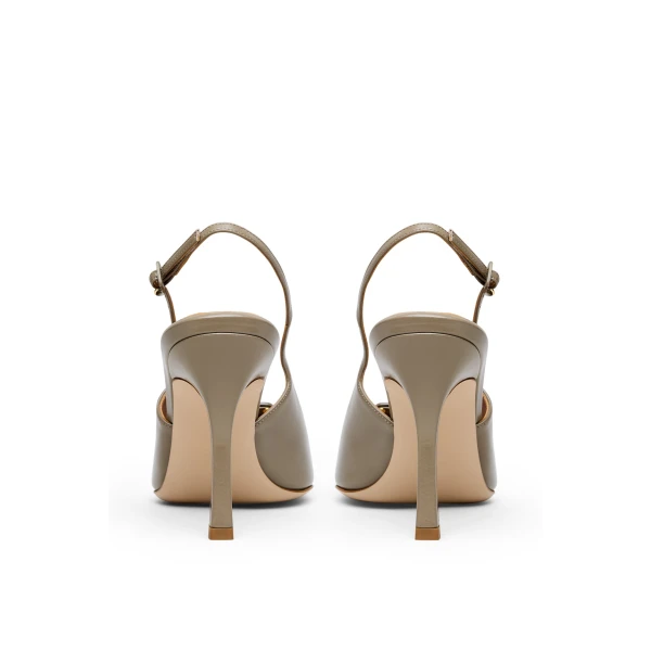 Scanlan Theodore Mini Triangle Slingback 9.5 in Taupe | Heels | Coveti