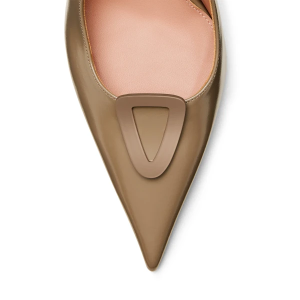 Scanlan Theodore Mini Triangle Slingback 9.5 in Taupe | Heels | Coveti