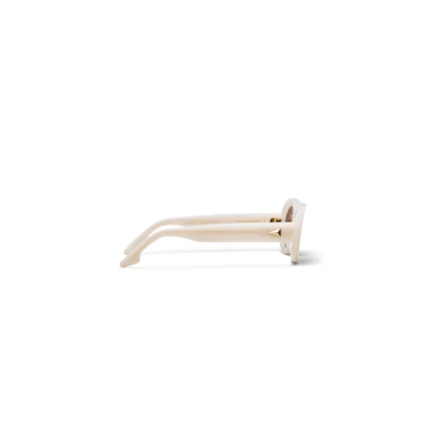 Scanlan Theodore Modern Oval Sunglasses in Milky Beige | Sunglasses | Coveti