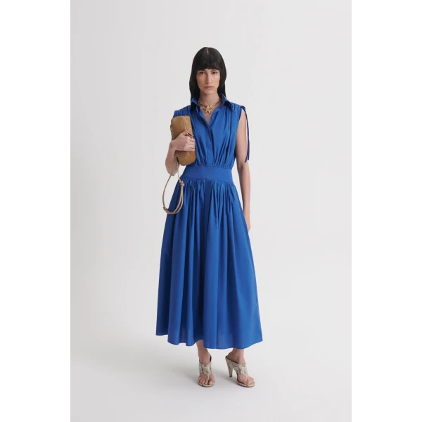 Scanlan Theodore Parachute Shirt Dress in Blue | Maxi Dresses | Coveti