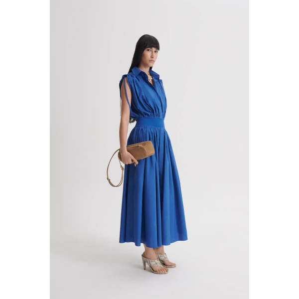 Scanlan Theodore Parachute Shirt Dress in Blue | Maxi Dresses | Coveti