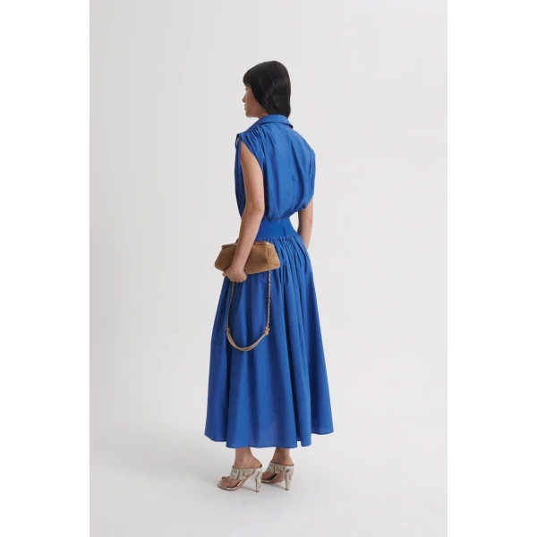 Scanlan Theodore Parachute Shirt Dress in Blue | Maxi Dresses | Coveti