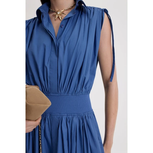 Scanlan Theodore Parachute Shirt Dress in Blue | Maxi Dresses | Coveti