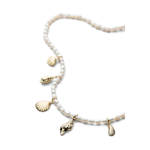 Scanlan Theodore Pearl Charms Choker in Pearl | Necklace | Coveti