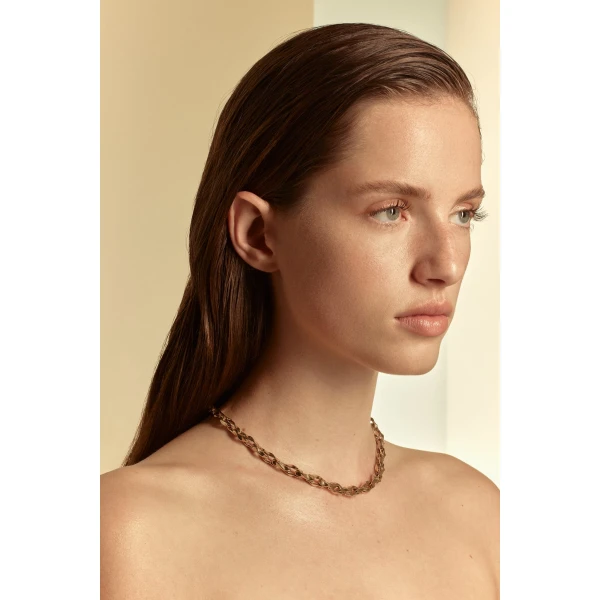 Scanlan Theodore Petra Chain Choker in Light Gold | Necklace | Coveti