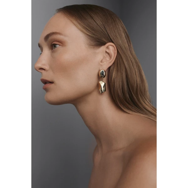 Scanlan Theodore Petra Drop Earrings in Light Gold | Earrings | Coveti