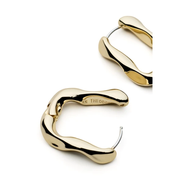 Scanlan Theodore Petra Huggie Hoops in Light Gold | Earrings | Coveti