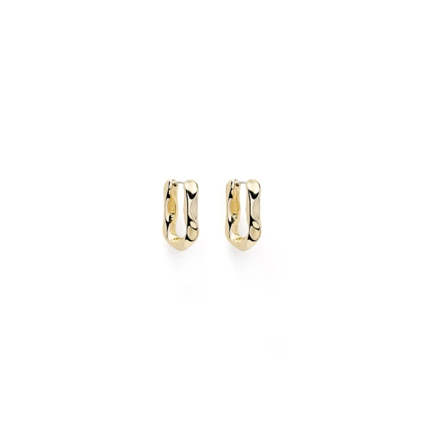 Scanlan Theodore Petra Huggie Hoops in Light Gold | Earrings | Coveti