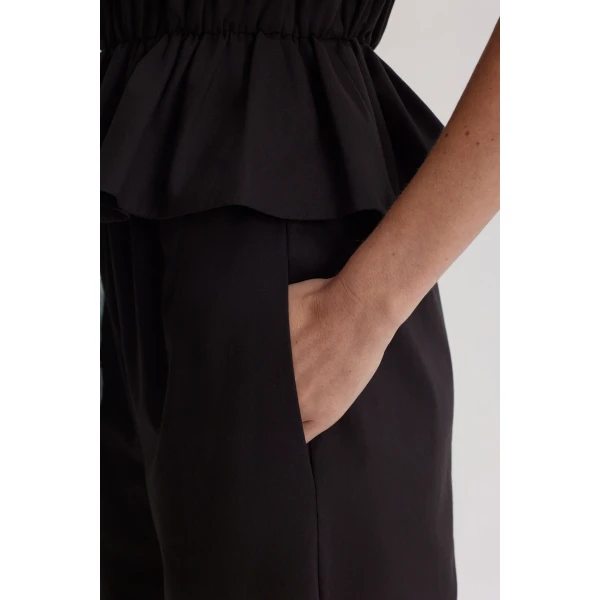 Scanlan Theodore Polished Voile Trouser in Black | Pants | Coveti