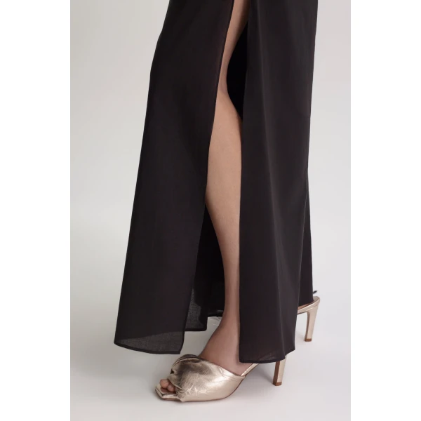 Scanlan Theodore Polished Voile Trouser in Black | Pants | Coveti