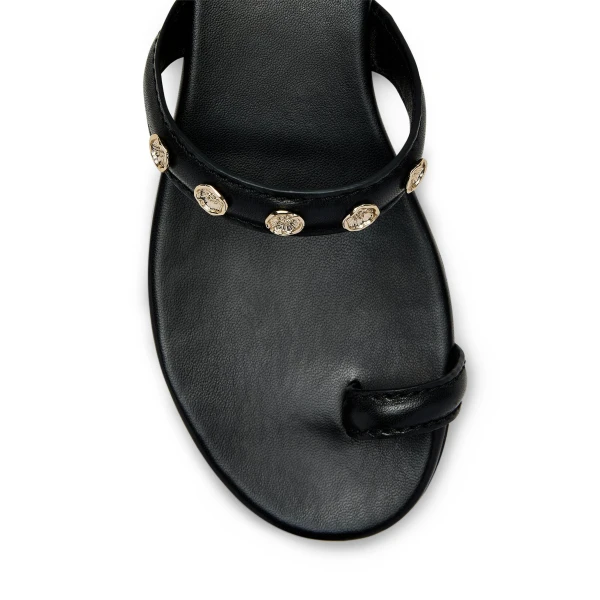 Scanlan Theodore Poppy Flat Sandal in Black | Sandals | Coveti