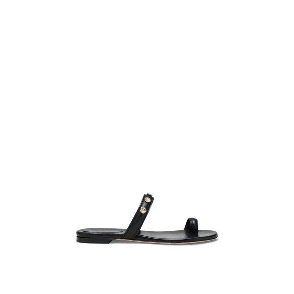 Scanlan Theodore Poppy Flat Sandal in Black | Sandals | Coveti