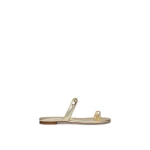 Scanlan Theodore Poppy Flat Sandal in Light Gold | Sandals | Coveti