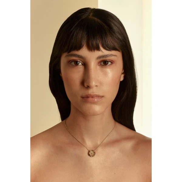 Scanlan Theodore Poppy Pendant Necklace in Light Gold | Necklace | Coveti