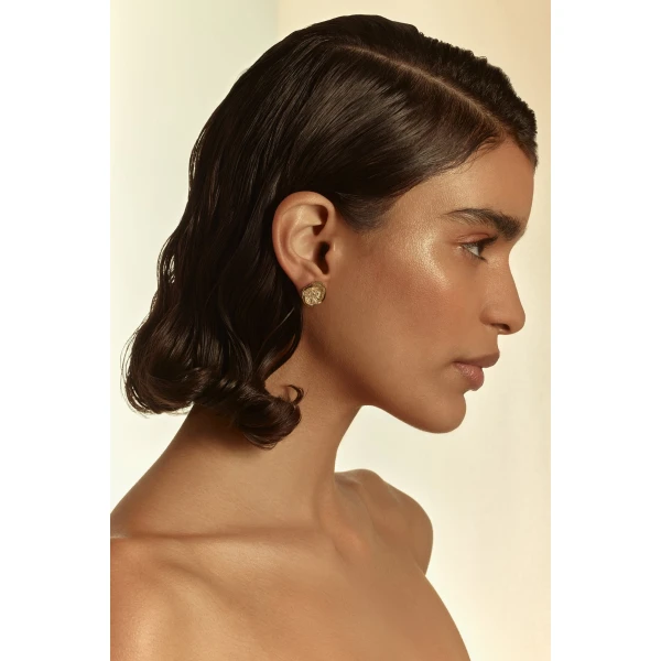 Scanlan Theodore Poppy Studs in Light Gold | Earrings | Coveti