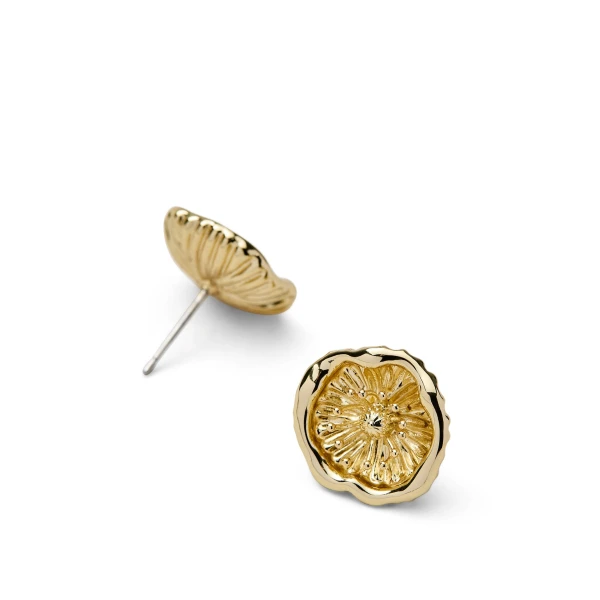 Scanlan Theodore Poppy Studs in Light Gold | Earrings | Coveti
