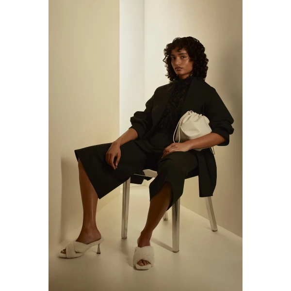 Scanlan Theodore Shearling Twist Mule 8 in Cloud
