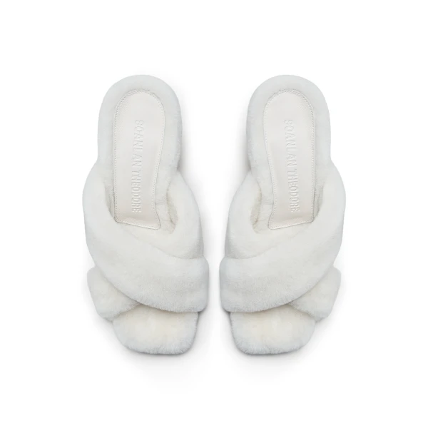 Scanlan Theodore Shearling Twist Mule 8 in Cloud