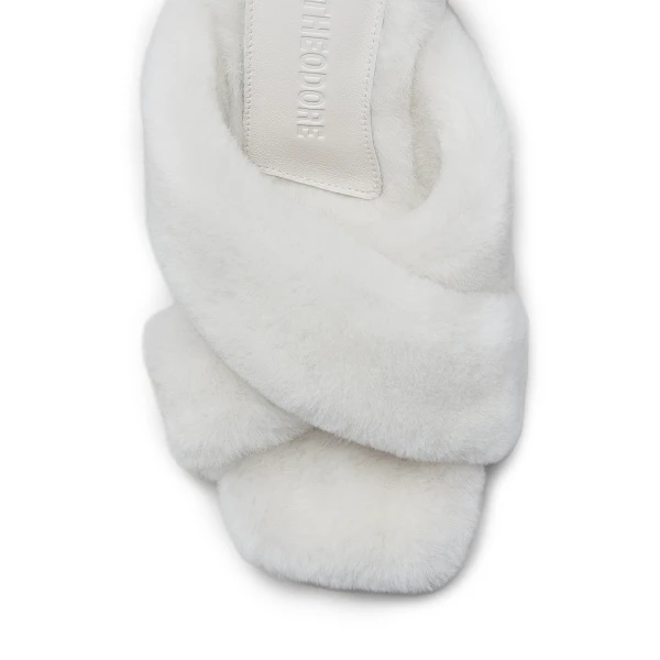Scanlan Theodore Shearling Twist Mule 8 in Cloud