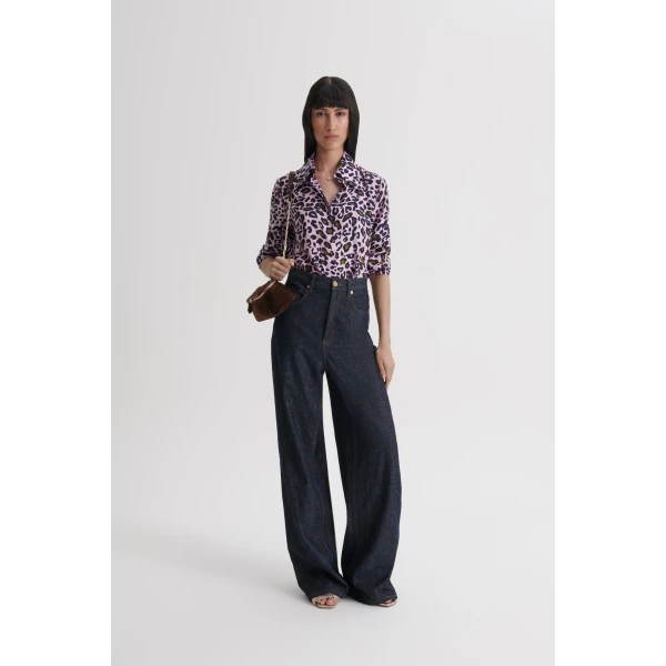 Scanlan Theodore Silk Animal Print Shirt in Pink | Tops | Coveti