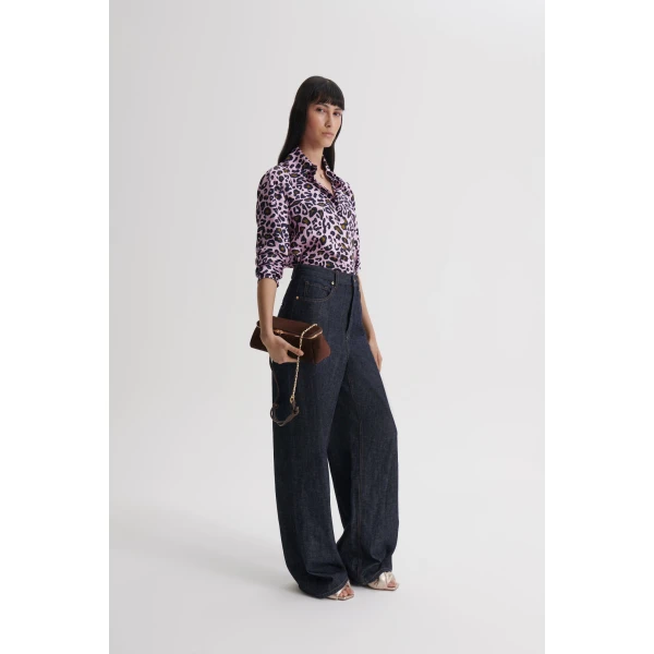 Scanlan Theodore Silk Animal Print Shirt in Pink | Tops | Coveti