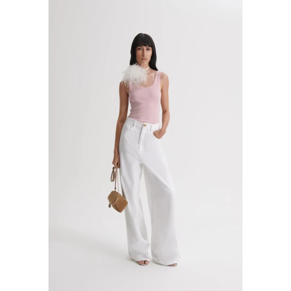 Scanlan Theodore Silk Cotton Singlet in Pink | Tops | Coveti