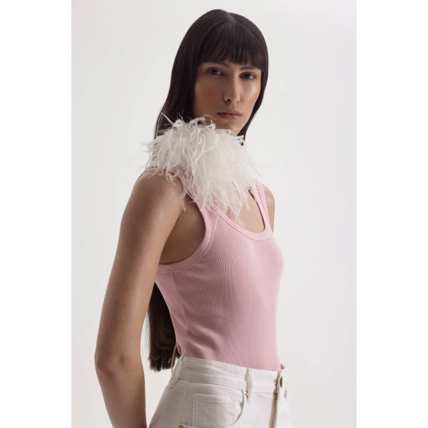 Scanlan Theodore Silk Cotton Singlet in Pink | Tops | Coveti