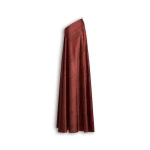 Scanlan Theodore Silk Desert One Shoulder Gown in Chocolate | Evening Gowns | Coveti