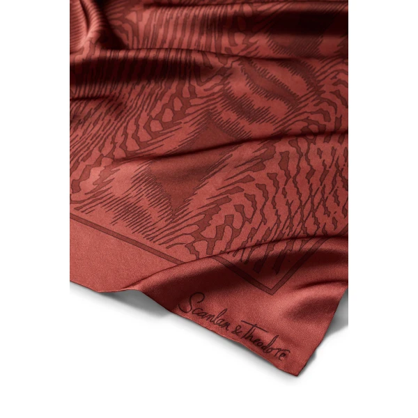 Scanlan Theodore Silk Desert Scarf in Chocolate | Scarves | Coveti