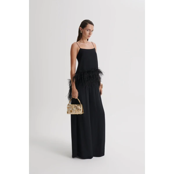 Scanlan Theodore Silk Georgette Soft Trouser in Black | Pants | Coveti