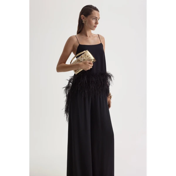 Scanlan Theodore Silk Georgette Soft Trouser in Black | Pants | Coveti