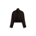 Scanlan Theodore Silk Organza Bomber in Bitter Chocolate | Jackets | Coveti