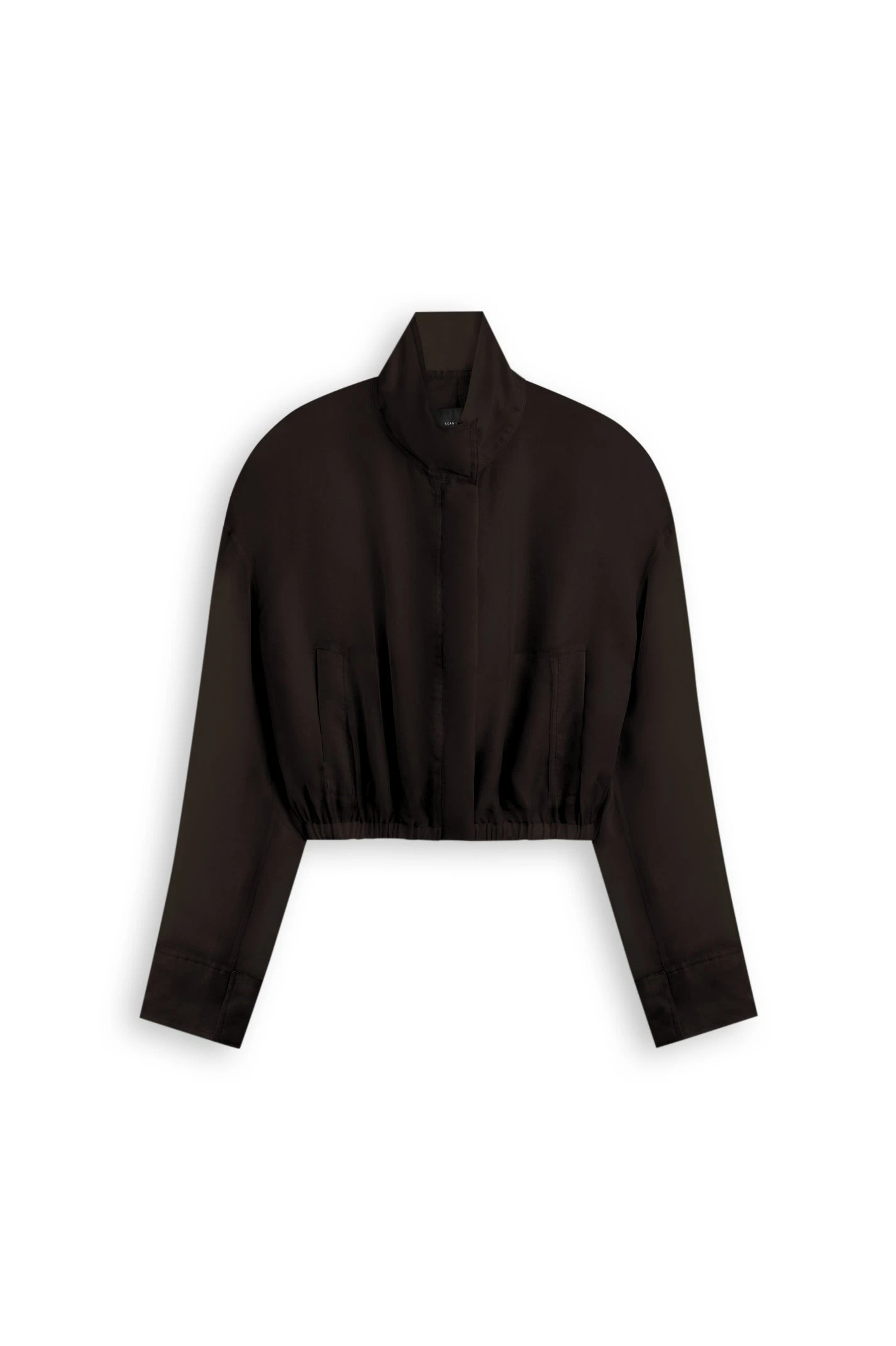 Scanlan Theodore Silk Organza Bomber in Bitter Chocolate Scanlan Theodore Silk Organza Bomber in Bitter Chocolate | Jackets | Coveti
