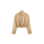 Scanlan Theodore Silk Organza Bomber in Champagne | Jackets | Coveti