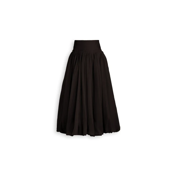 Scanlan Theodore Silk Organza Bubble Skirt in Bitter Chocolate | Skirts | Coveti