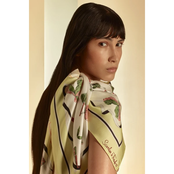 Scanlan Theodore Silk Twill Scarf in Limoncello