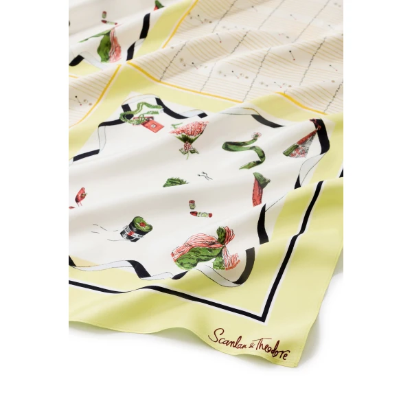 Scanlan Theodore Silk Twill Scarf in Limoncello