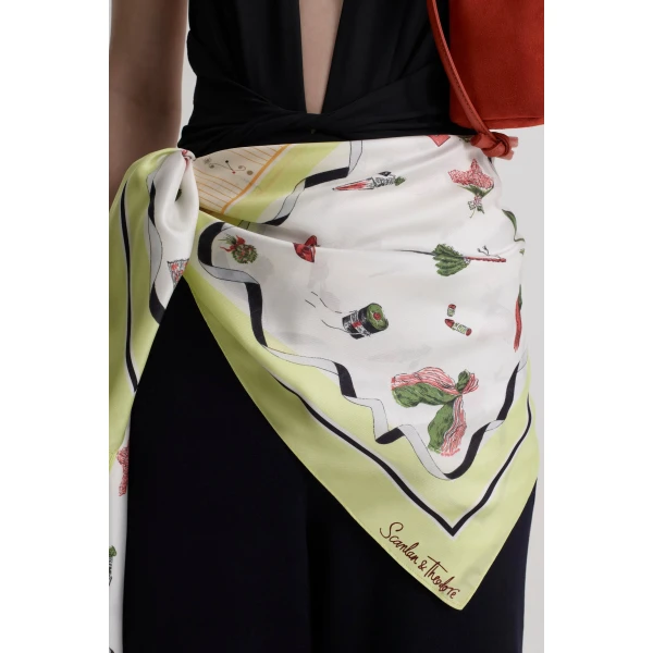 Scanlan Theodore Silk Twill Scarf in Limoncello