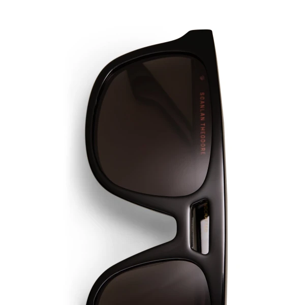 Scanlan Theodore Slim Aviator Sunglasses in Black | Sunglasses | Coveti