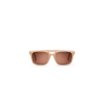 Scanlan Theodore Slim Aviator Sunglasses in Milky Brown | Sunglasses | Coveti