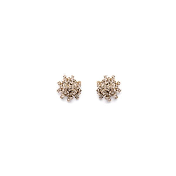 Small Cascade Studs in Gold Quartz